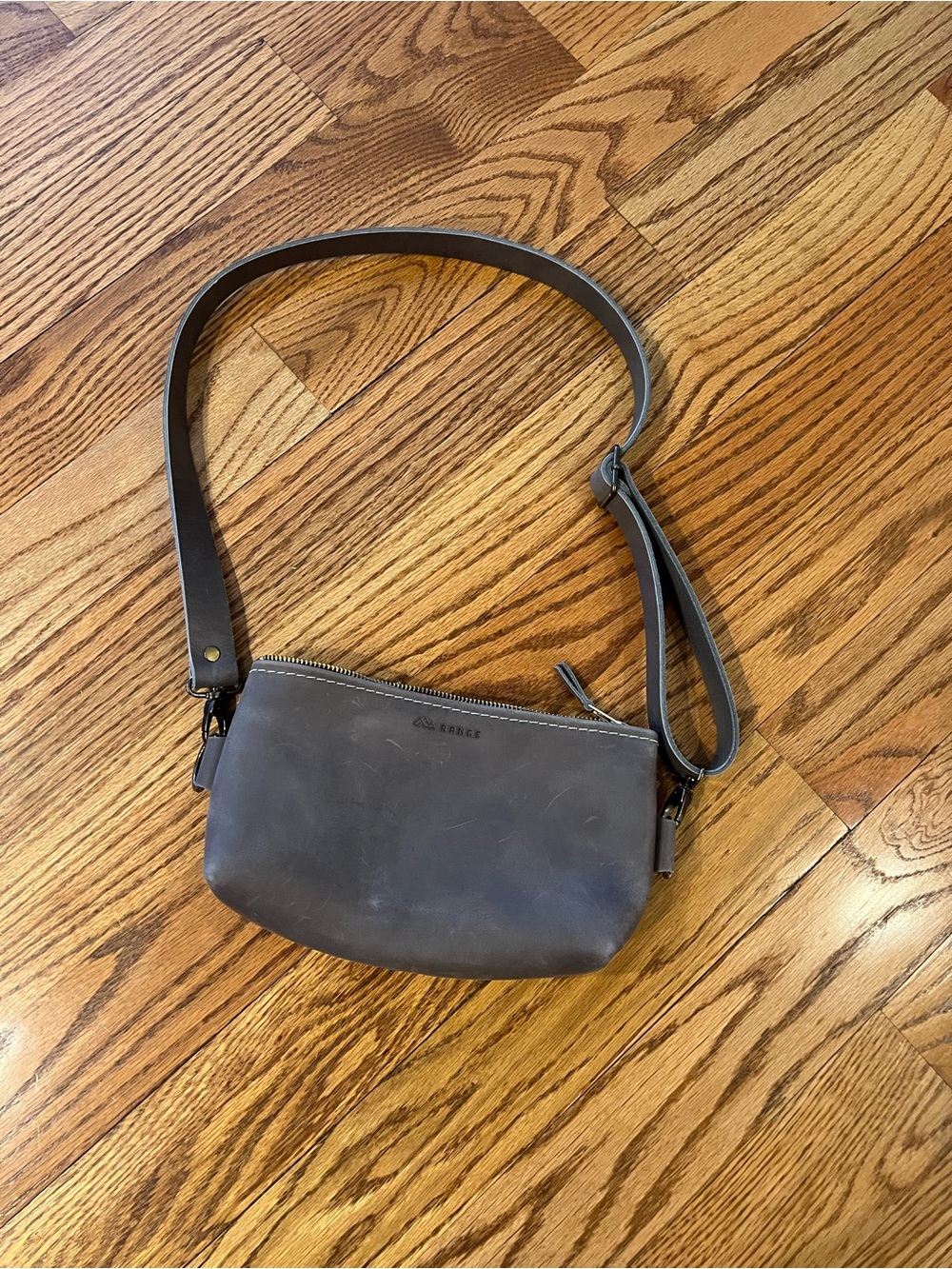 Grey Leather Belt Bag by Range
